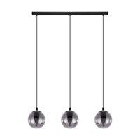 Lustra, Eglo Ariscani, E27 3 x 40W, Negru, negru transparent