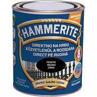 Email pentru metal, Hammerite,  negru lucios, 0.75 L