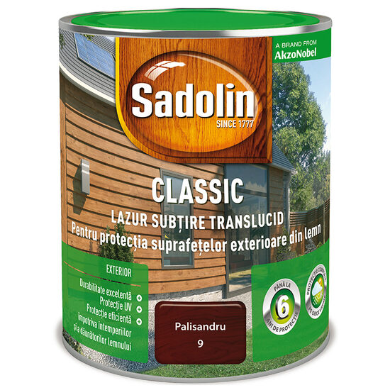 LAZUR PENTRU LEMN, SADOLIN CLASSIC, PALISANDRU, 0.75L