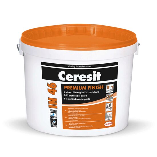 Glet de finisaj premium, Ceresit IN 46 R2U, pasta gata preparata, 3kg