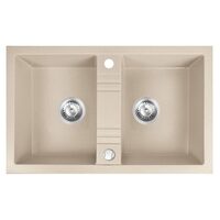 Chiuveta granit , Ferro Mezzo II, 2 cuve, 48x78, nisip_DRGM2/48/78SA