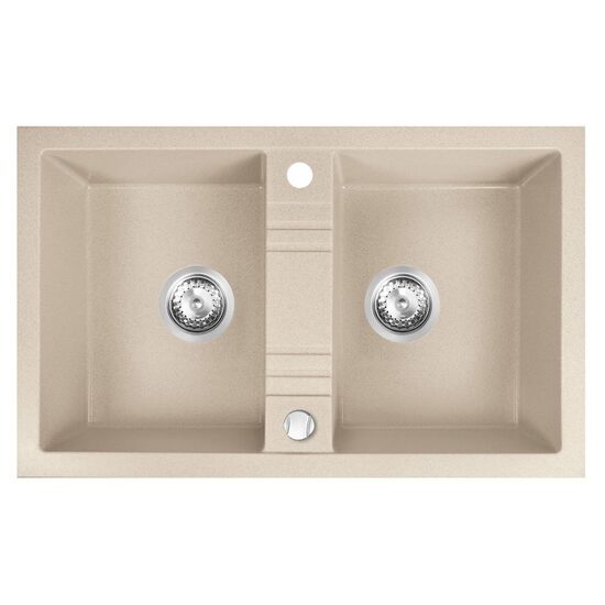 Chiuveta granit , Ferro Mezzo II, 2 cuve, 48x78, nisip_DRGM2/48/78SA