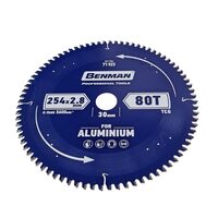 Disc fierastrau circular pentru aluminiu, Benman,  254x2.8mm/30mm, 80T_71923