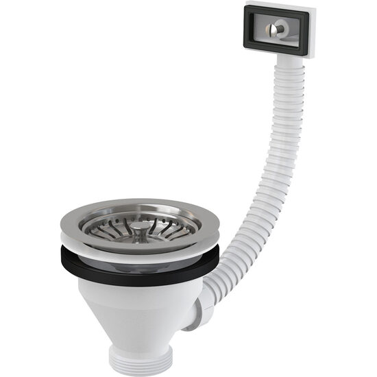 Ventil chiuveta 6/4" Alca, cu sita ø115 si preaplin