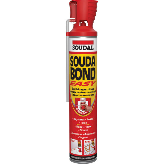 Adeziv spuma pentru polistiren,  Soudal EasySoudabond, pai, 750ml 