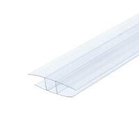 Profil H imbinare placi policarbonat, 4-6mm, clarronze 6ml
