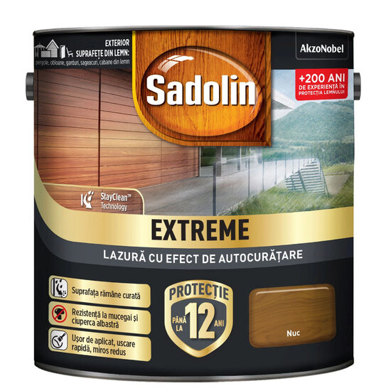 Lac pentru lemn, Sadolin Extreme, nuc, 0.7l
