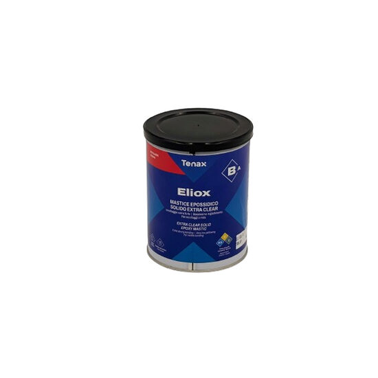 Mastic epoxidic pentru ceramica, piatra naturala si quartz, Tenax Eliox  Solido, transparent, parte B 0.75kg