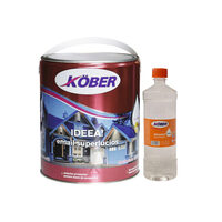 Promo Set: Vopsea alchidica pentru lemn/metal, Kober Ideea, verde luminos, 4l + diluant 0.5l