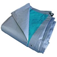 Prelata cu inel, 220g/mp, 3x4m, argintiu-verde