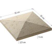 Capac stalp gard, Star Stone Roma, 35 x 35 x 5cm_smoke
