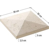 Capac stalp gard, Star Stone Roma, 30 x 30 x 5cm_smoke