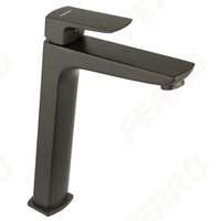 Baterie stativa lavoar, Ferro Vitto Verdeline, inalta,  gun metal cu ventil_BVI2LVLGM