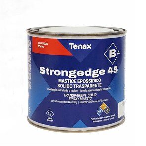 Mastic epoxidic pentru ceramica, piatra naturala si quartz, Tenax Strongedge 45, transparent, parte B 0.5kg